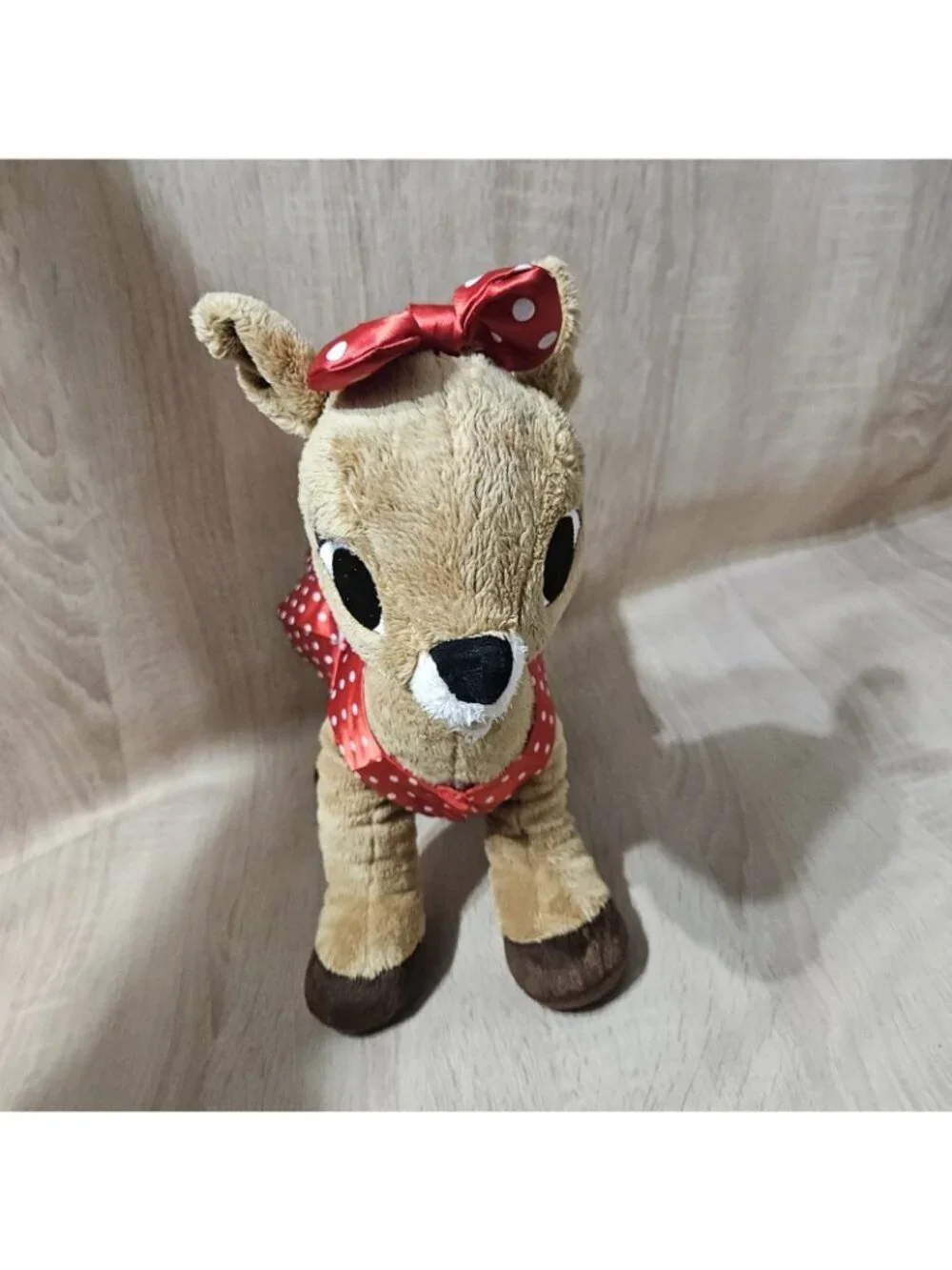 Build A Bear Rudolph The Red Nose Reindeer Clarice Plush In Christmas Dress